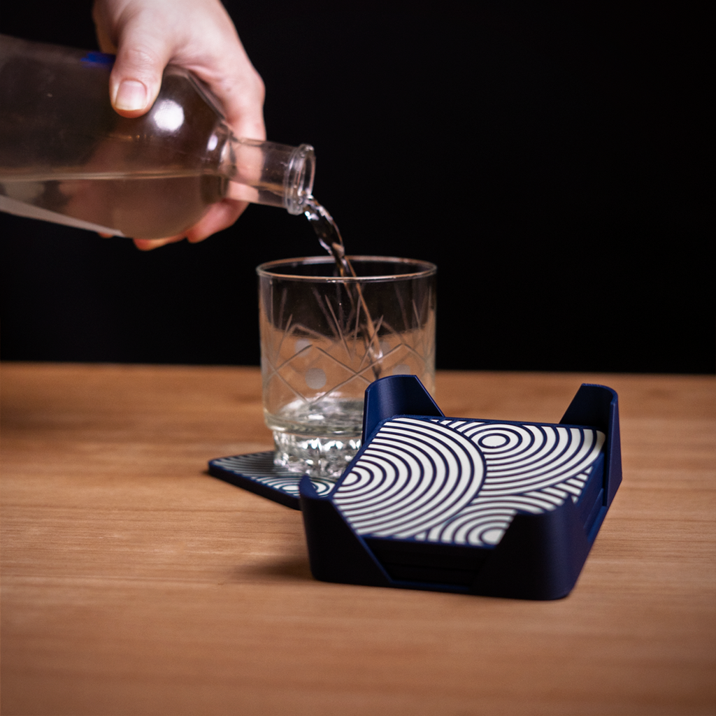 Concentric Square Coasters (Set of 3)
