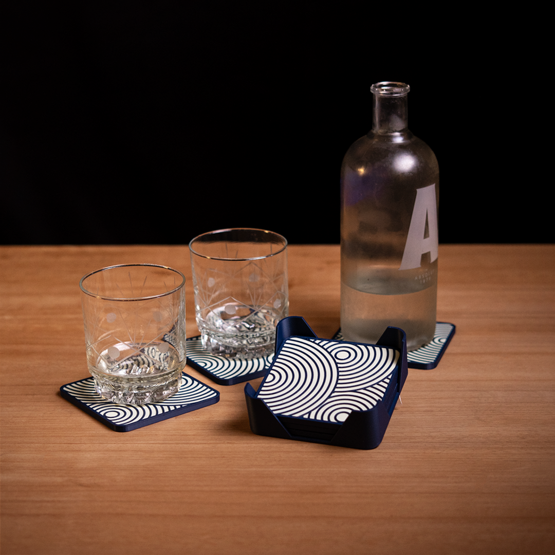 Concentric Square Coasters (Set of 3)