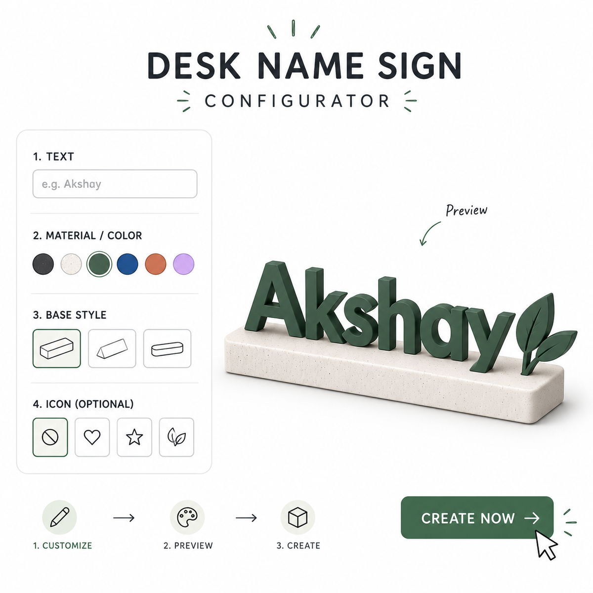 Custom Desk Sign