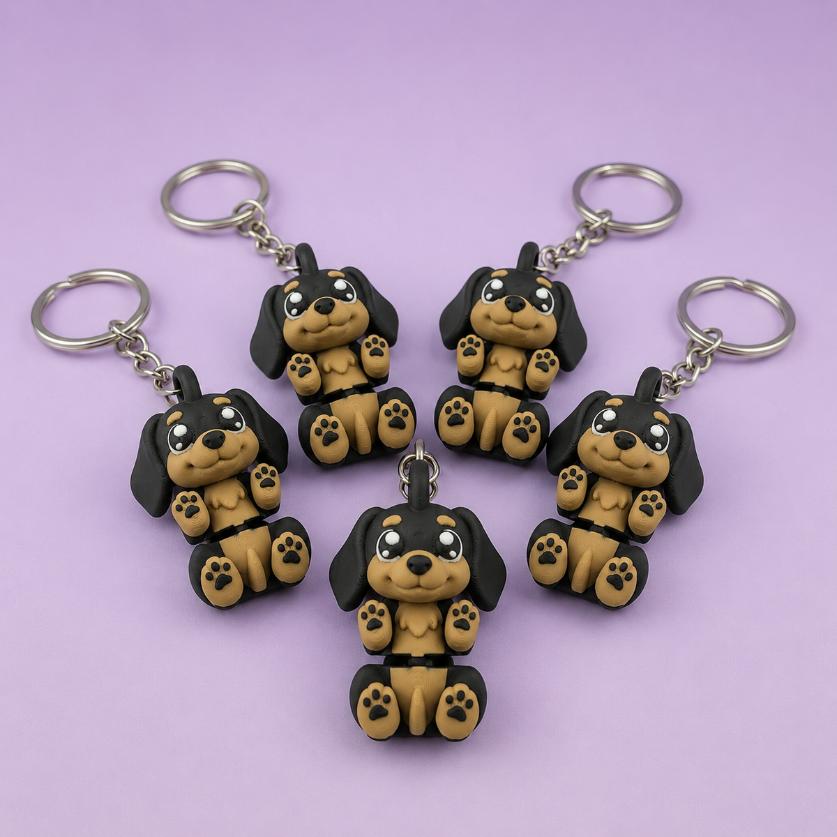🐶 Dachshund Puppy Keychain