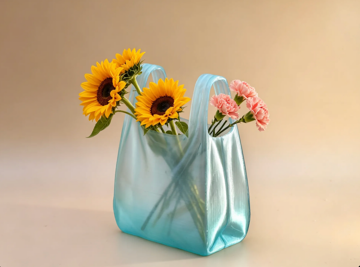 Transparent Plastic Bag Vase