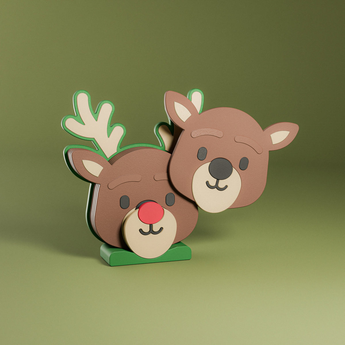 Reindeer Coaster (Set of 3)