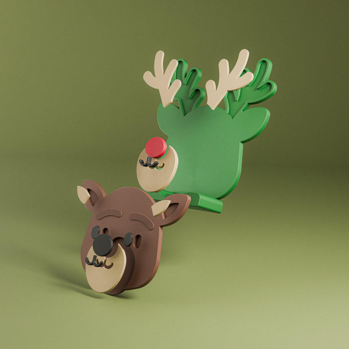 Reindeer Coaster (Set of 3)