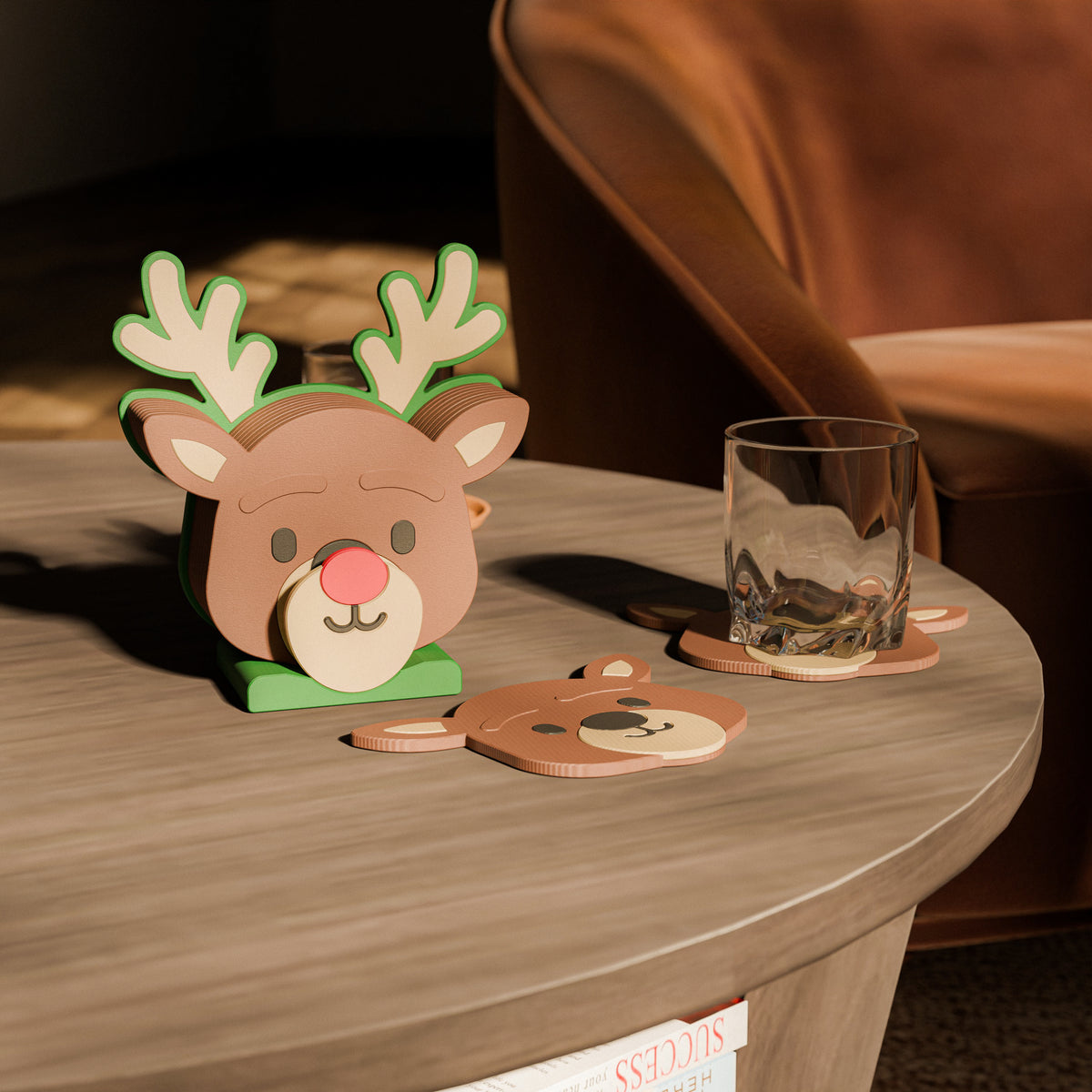 Reindeer Coaster (Set of 3)